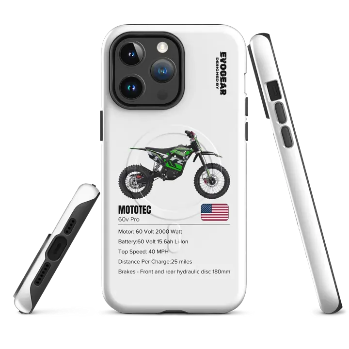 White Mototec 60V Pro iPhone MagSafe Case 2.0 product image (1)