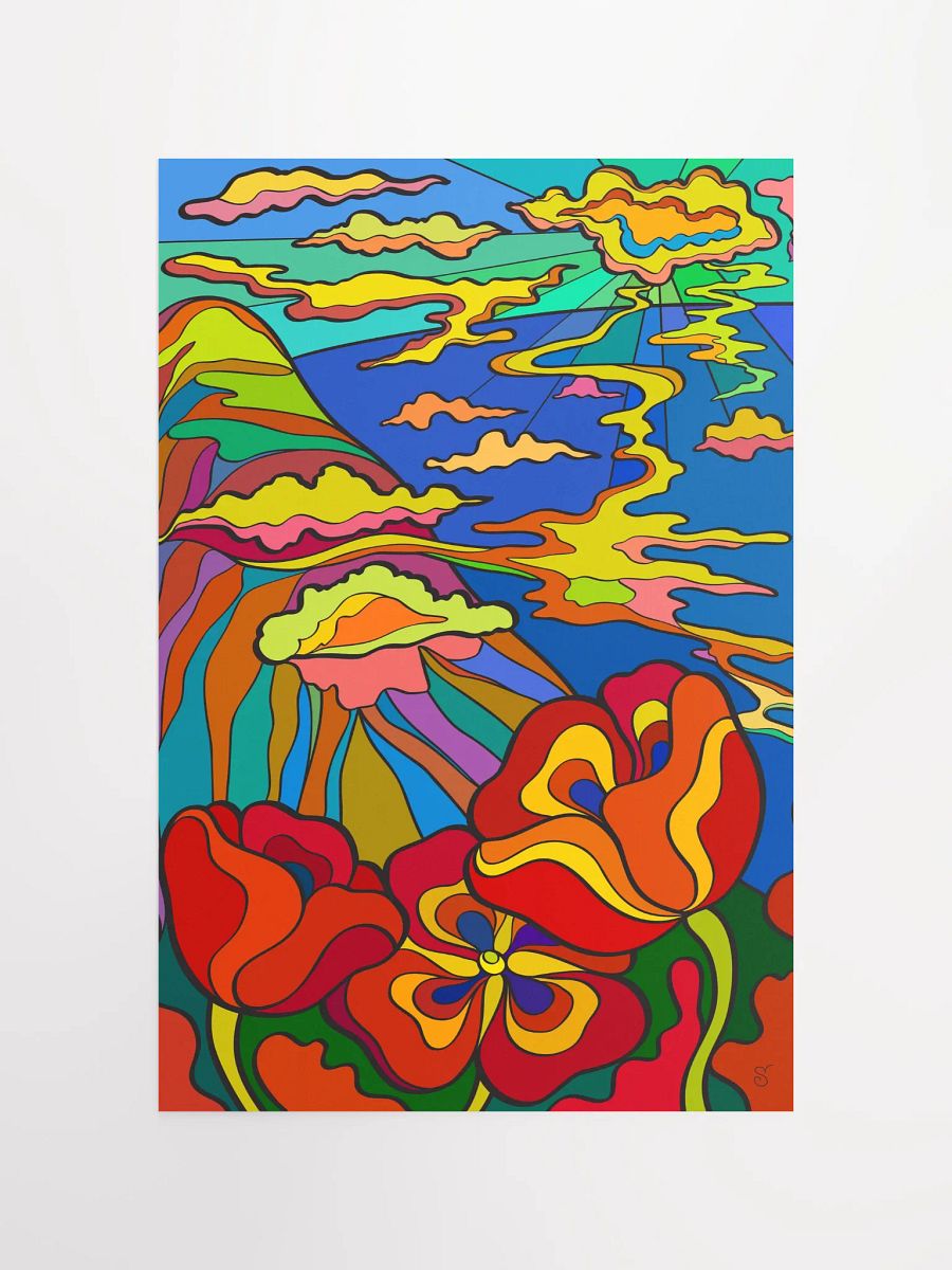 Vibrant Swirls and Blooms Poster - Bay and Poppies product image (4)