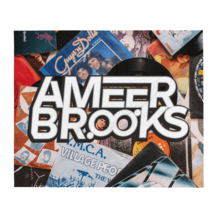 Logo & Records Throw Blanket product image (2)