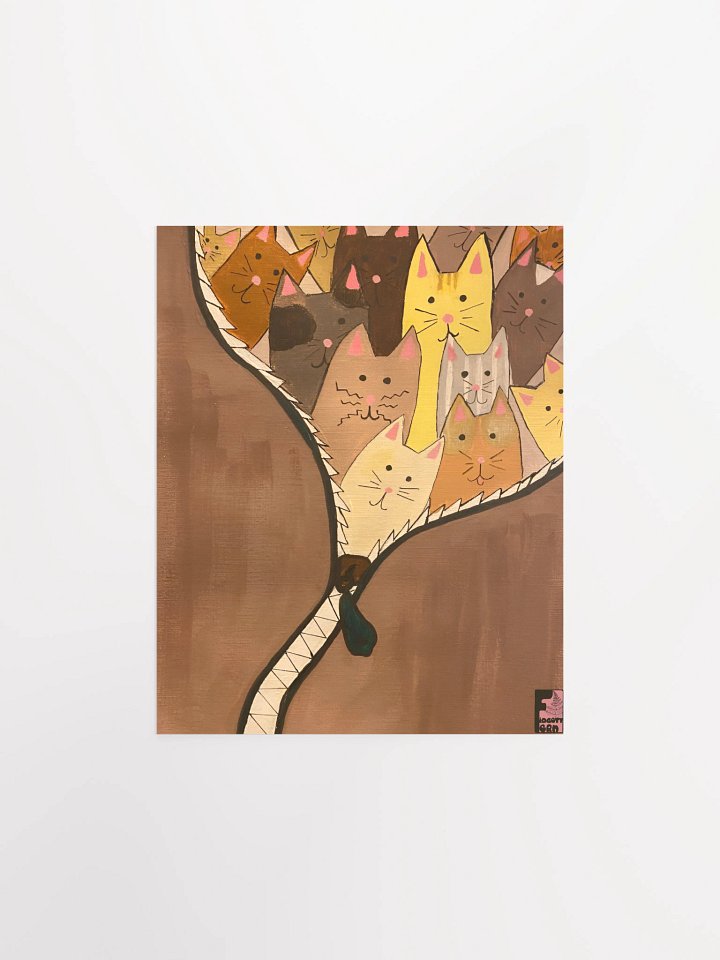 "Unleash The Cats" Poster Print (Brown) product image (1)