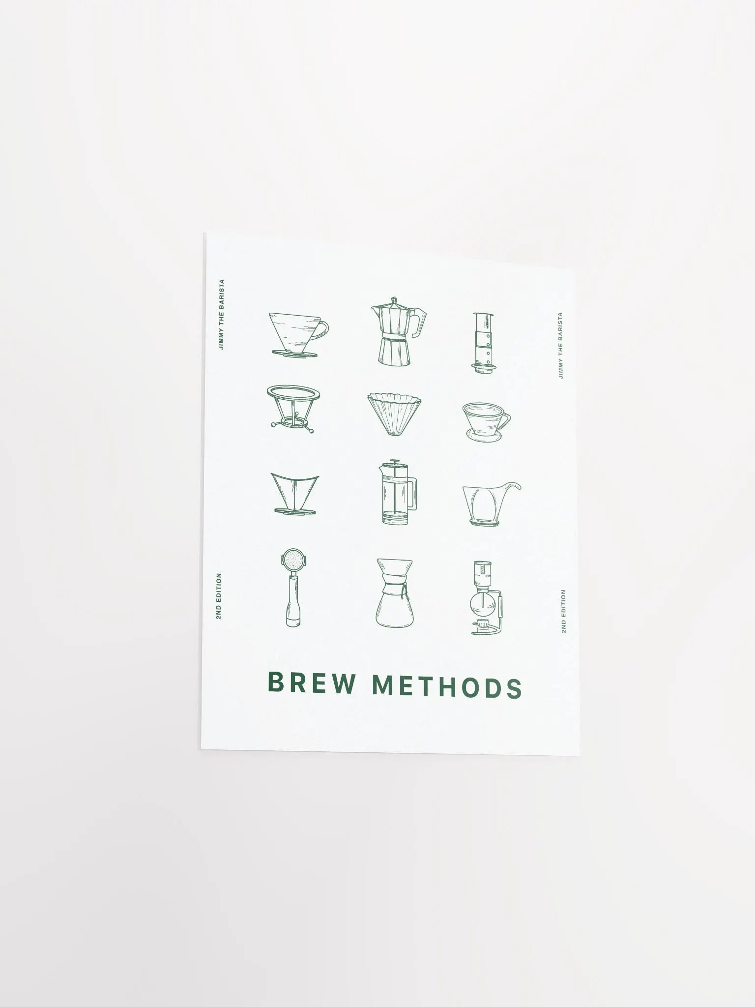 brew methods poster // v.02 (green) [PRINT] product image (3)