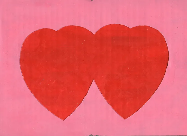 Cardboard Hearts Valentine Card product image (1)