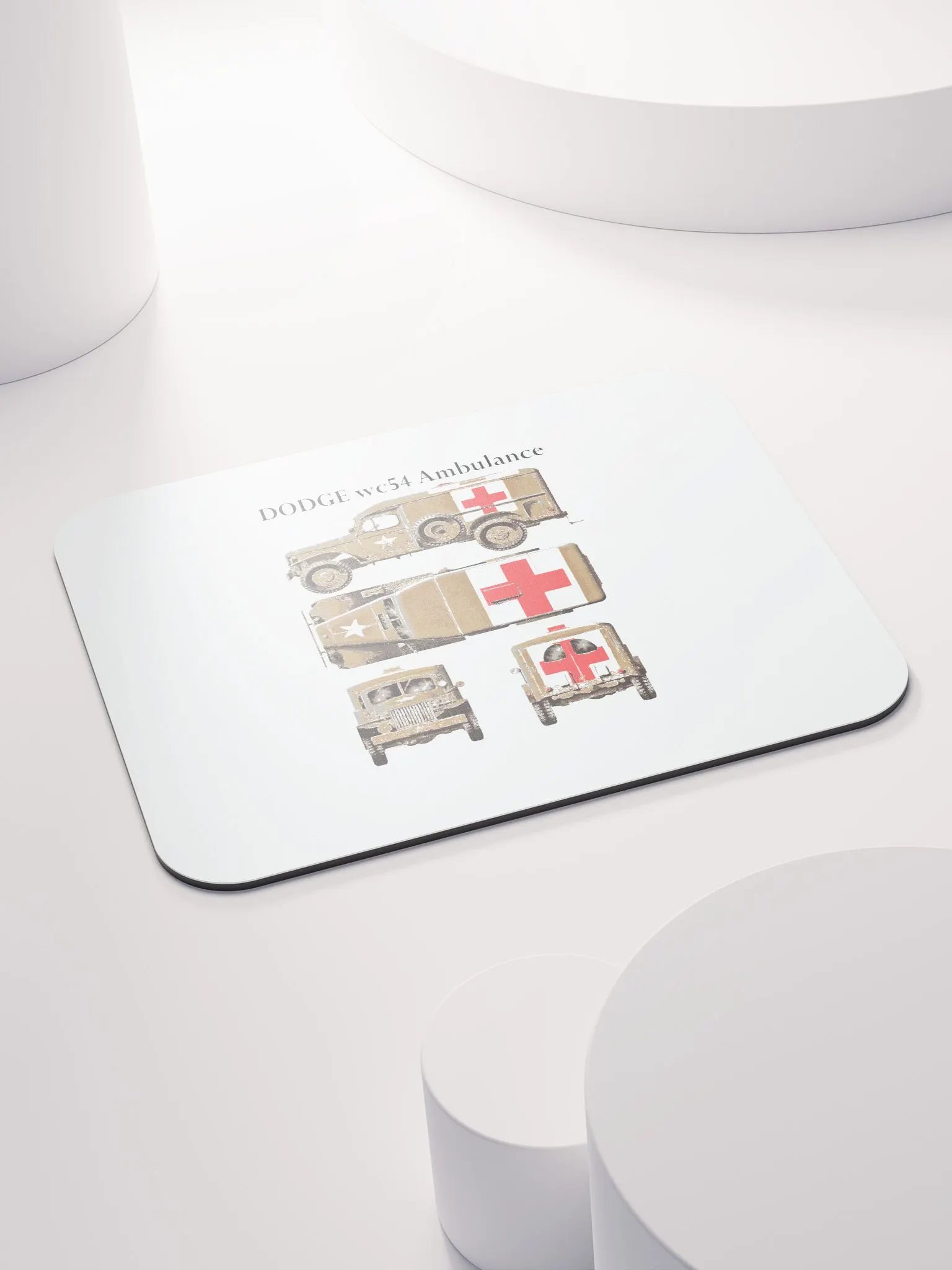 Vintage Military Ambulance Mouse Pad product image (4)