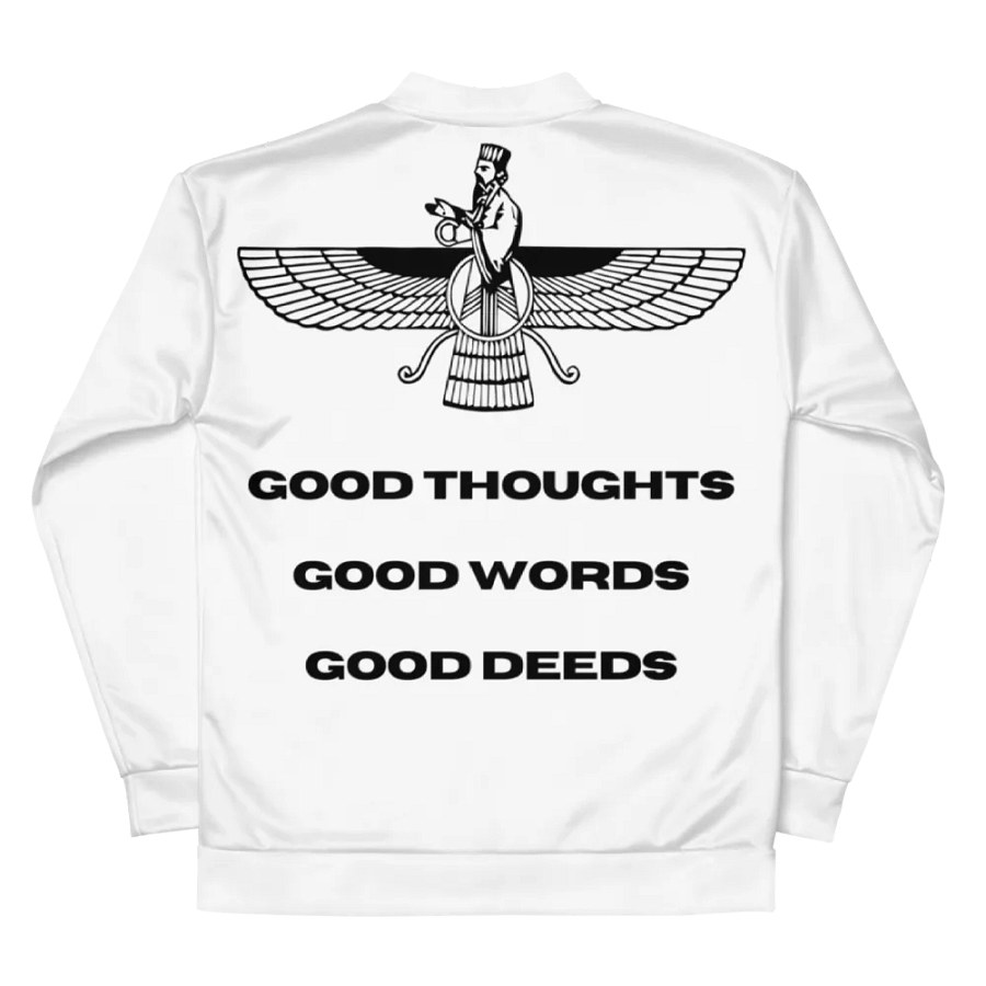 Faravahar Persian Design Jacket Good Thoughts Good Words Good Deeds product image (6)