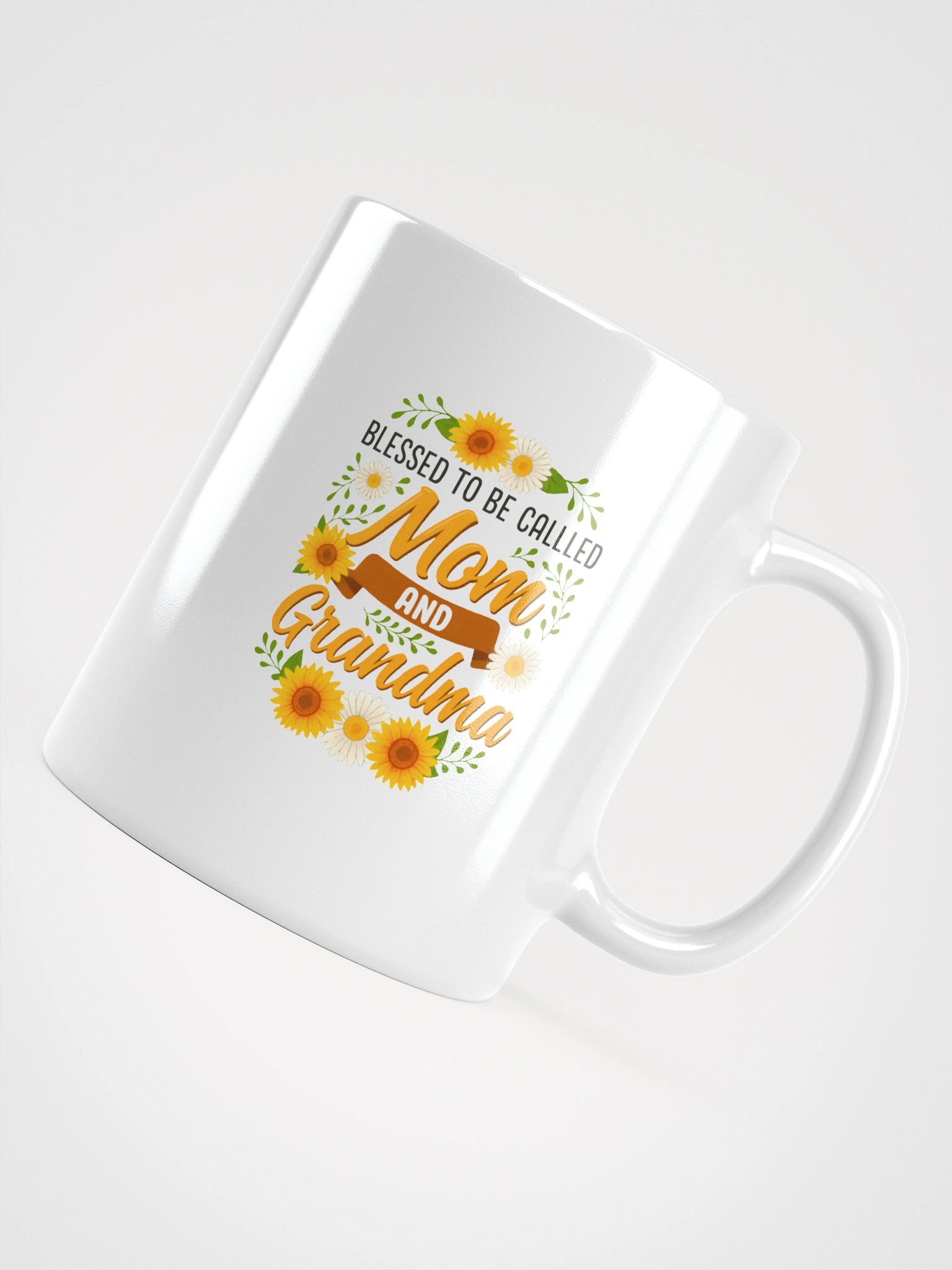 Blessed to Be Called Mom and Grandma Mug – Floral Coffee Cup Gift for Moms & Grandmas product image (10)