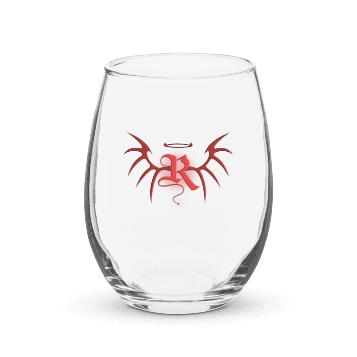 RafaZafar Logo Stemless Wineglass (red aura) product image (1)
