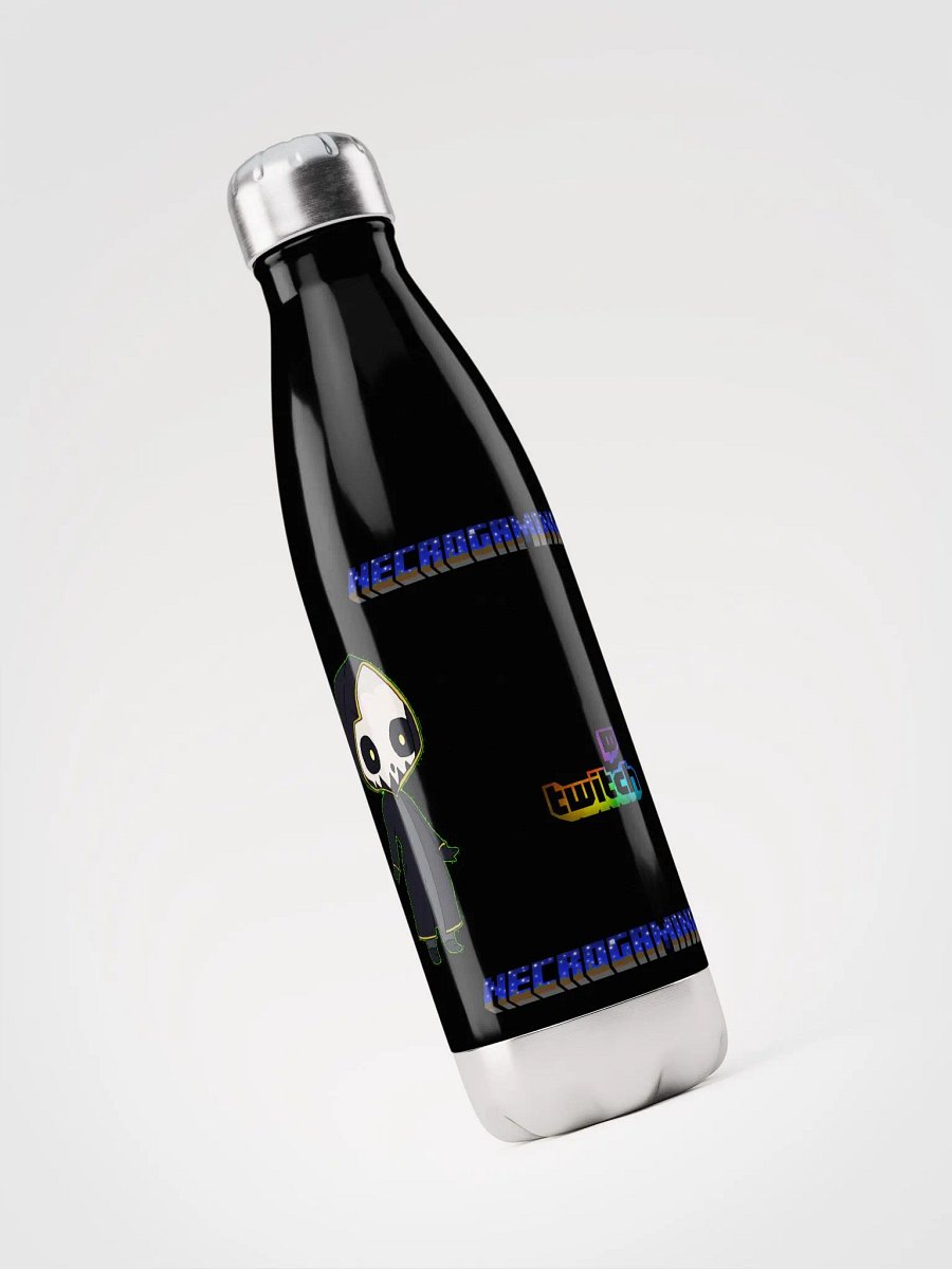 NecroGamingLIVE Black Metal Water Bottle product image (3)