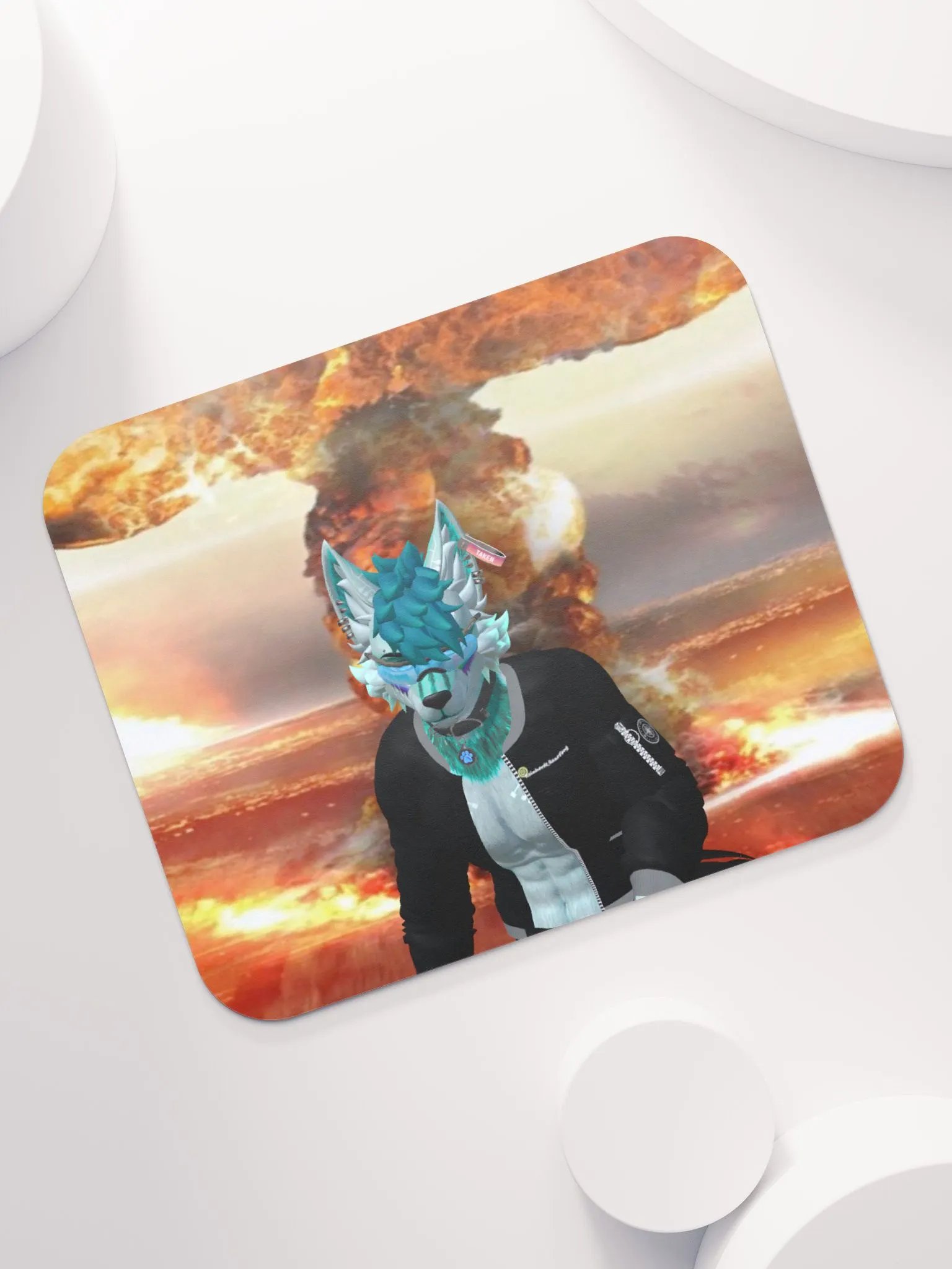 neon mint Mouse Pad product image (7)