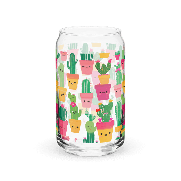 Whimsical Cacti Can-Shaped Glass product image (2)