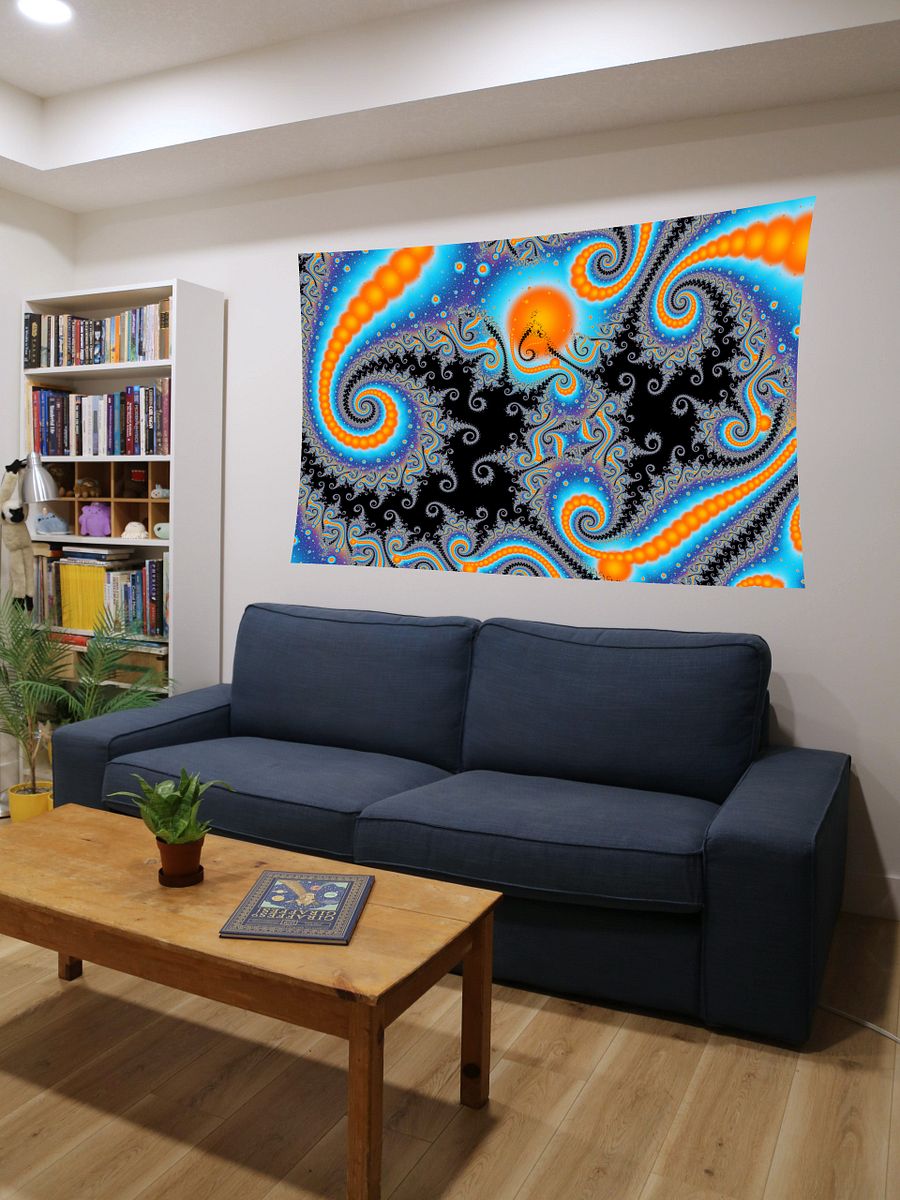 UV fractal tapestry - Party At The Orange Factory product image (4)