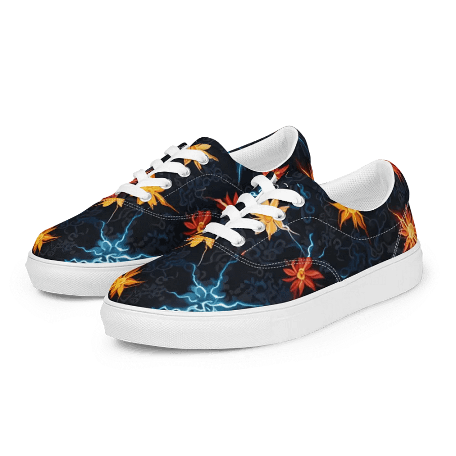 Electric Bloom Lace-Up canvas Shoes product image (5)