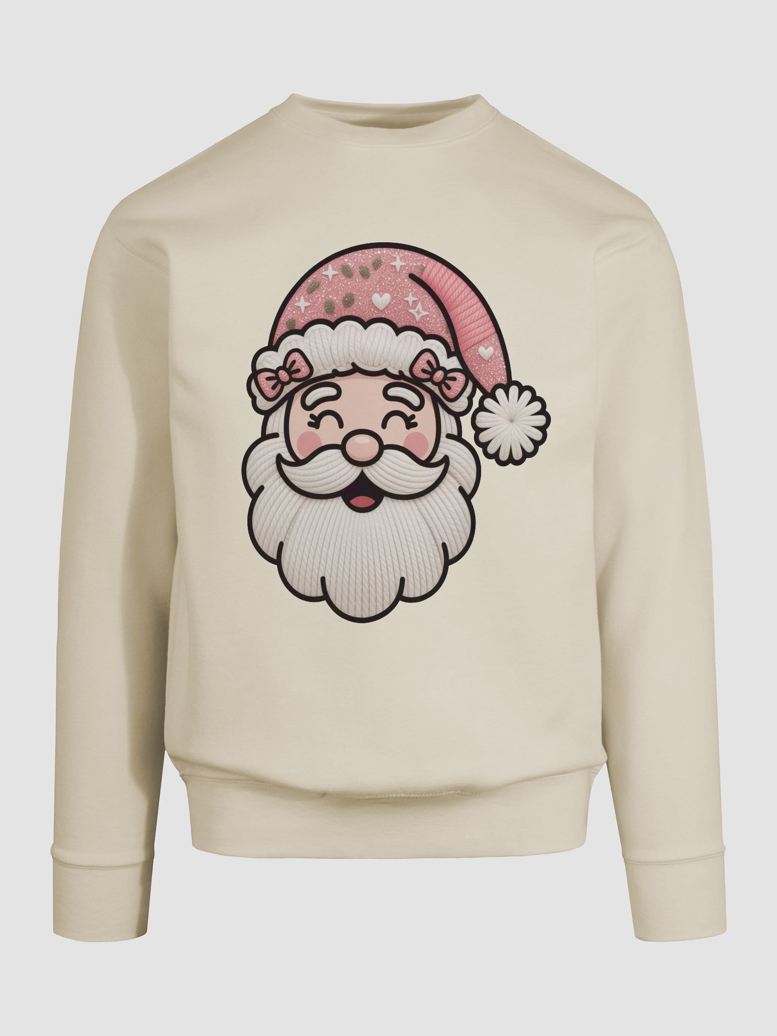 Cheerful Santa Heavyweight Cotton Sweatshirt | Classic Holiday Crewneck product image (9)