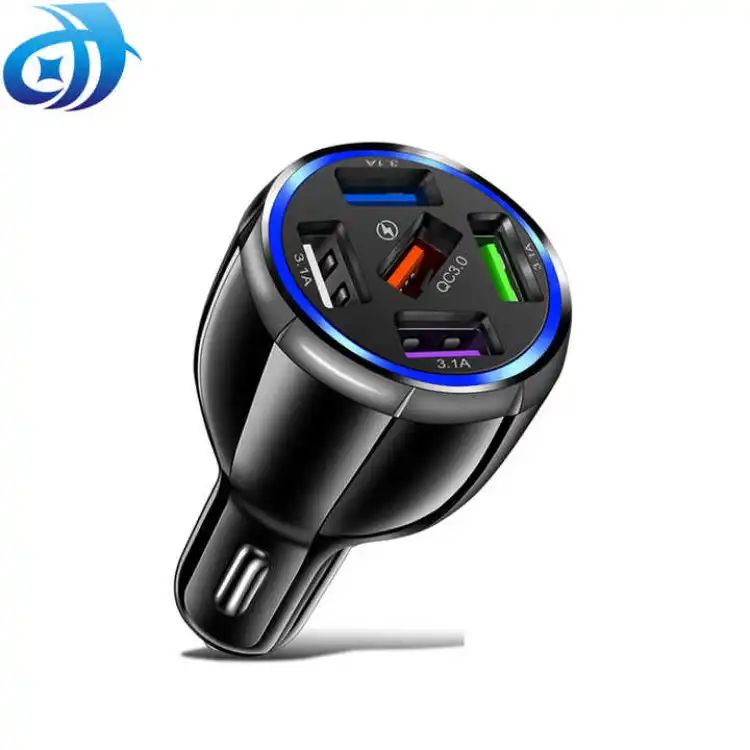 Qc 3.0 Fast Charging Adapter 2 Universal 18W Super Quick12V 5 Port Usb Car Charger product image (1)