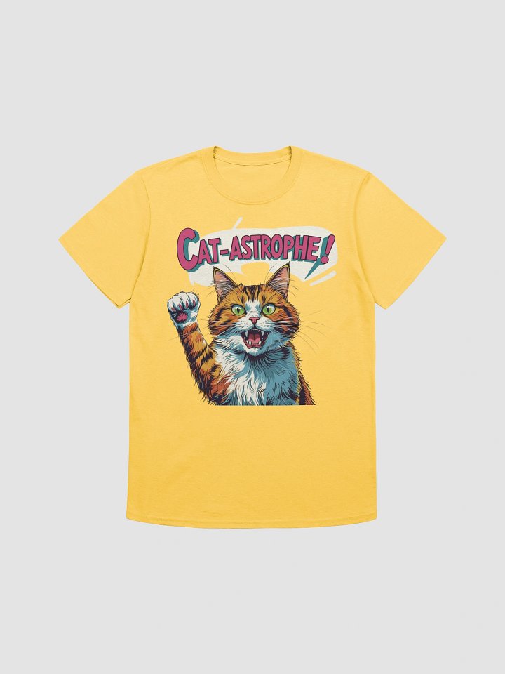 'Cat-astrophe!' Funny Cat T-Shirt | Retro Comic & Punny Gift Tee product image (1)