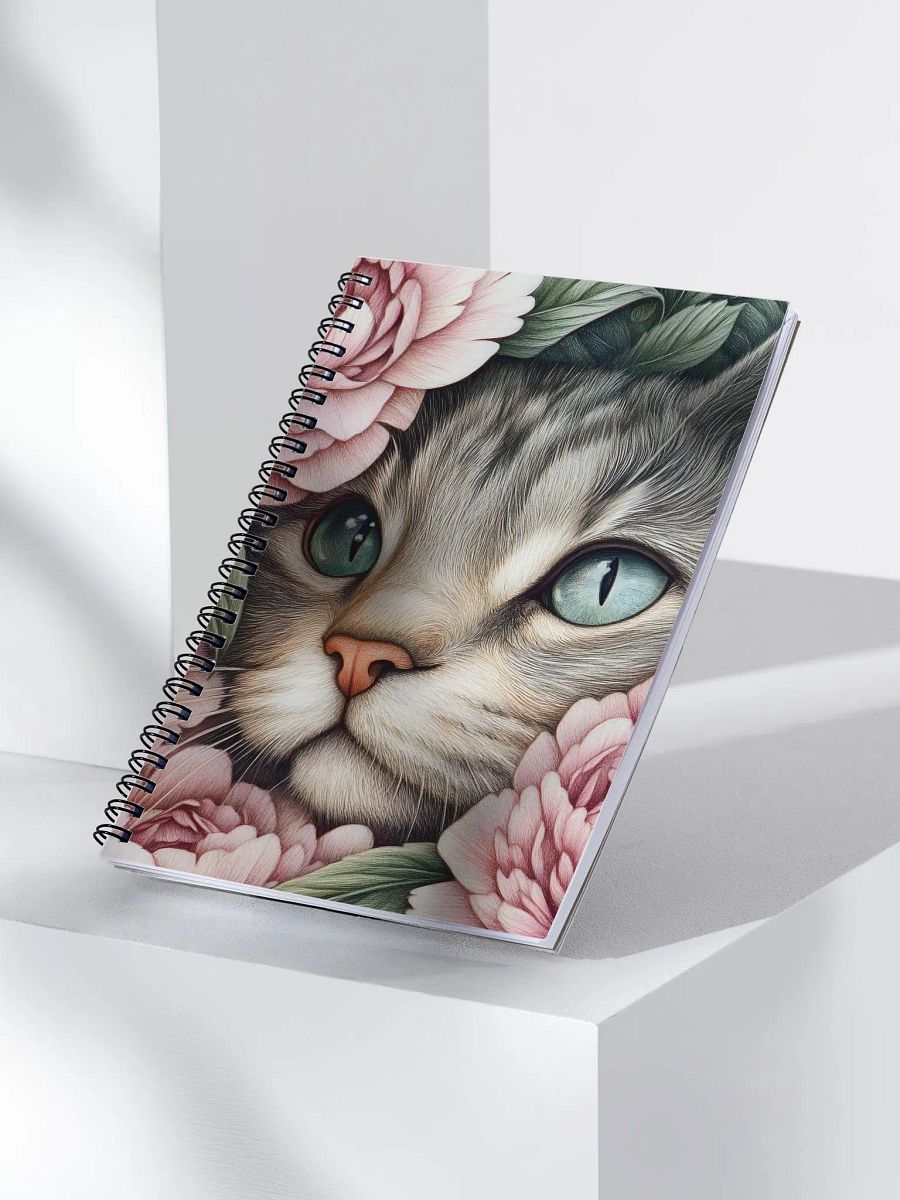 Peony Cat Spiral Notebook product image (3)