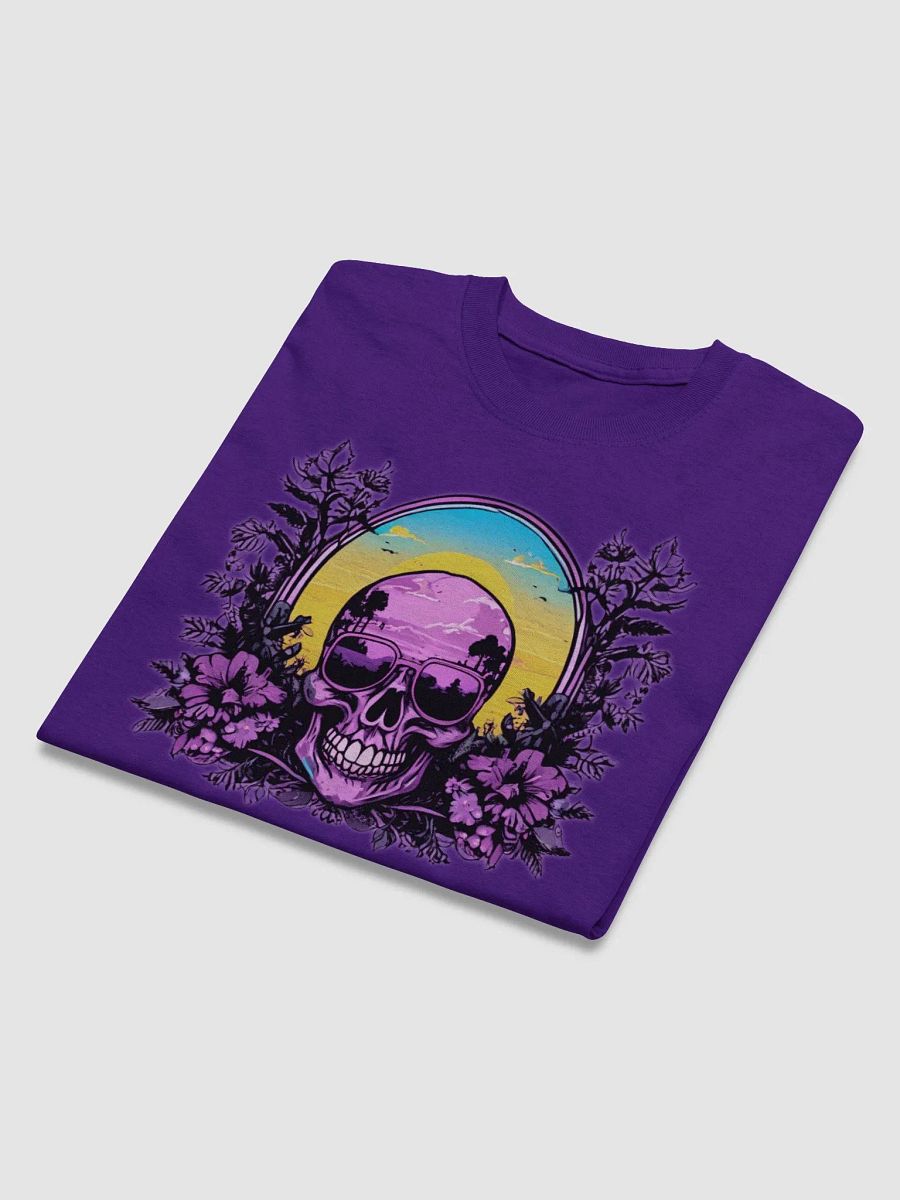 Purple Sunset Skull Heavyweight T-Shirt product image (3)