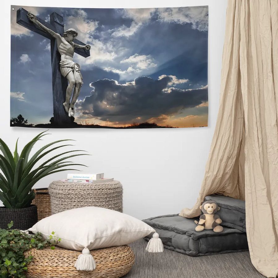 Divine Radiance All-Over Print Flag product image (5)