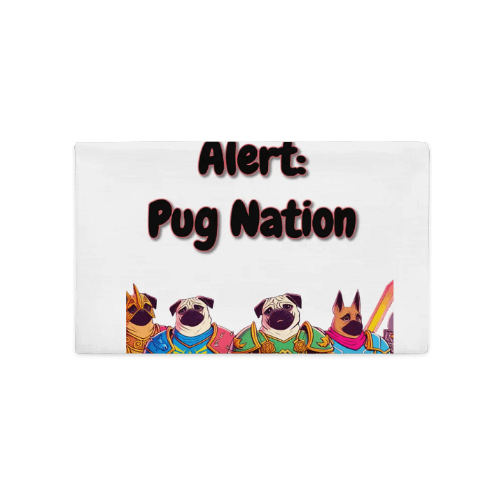 Pug Nation Warrior Pillow Case product image (2)