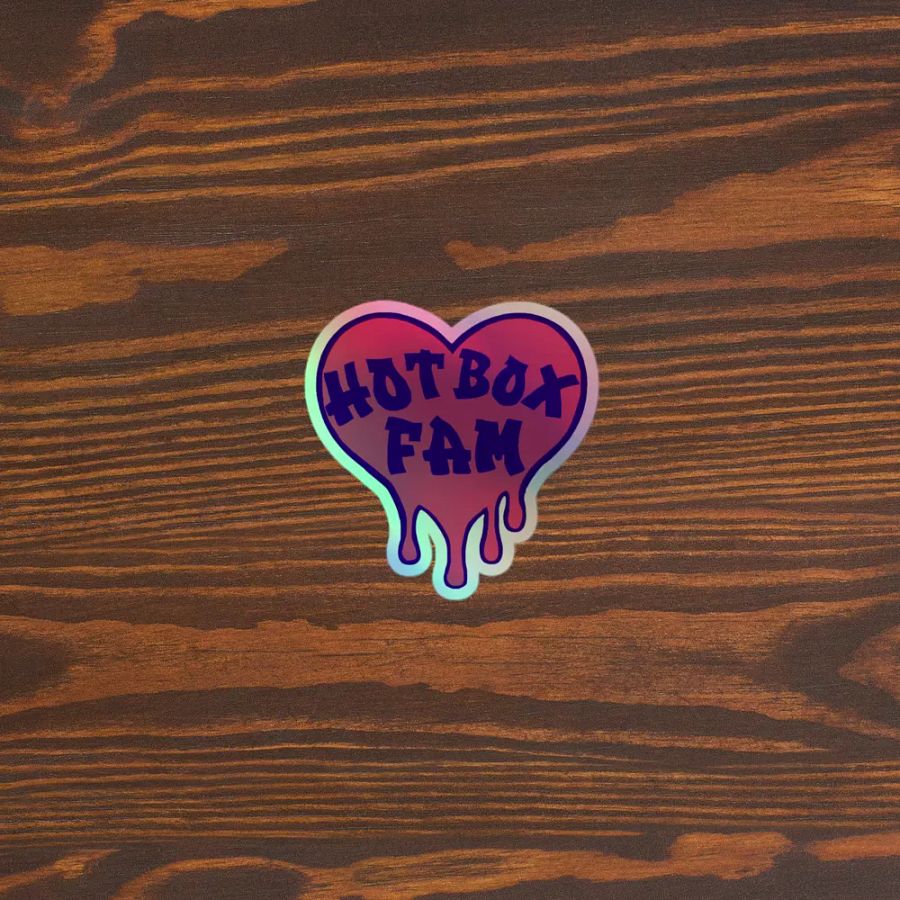 HOT BOX FAM SOLID PINK & BLUE LOGO STICKER product image (5)