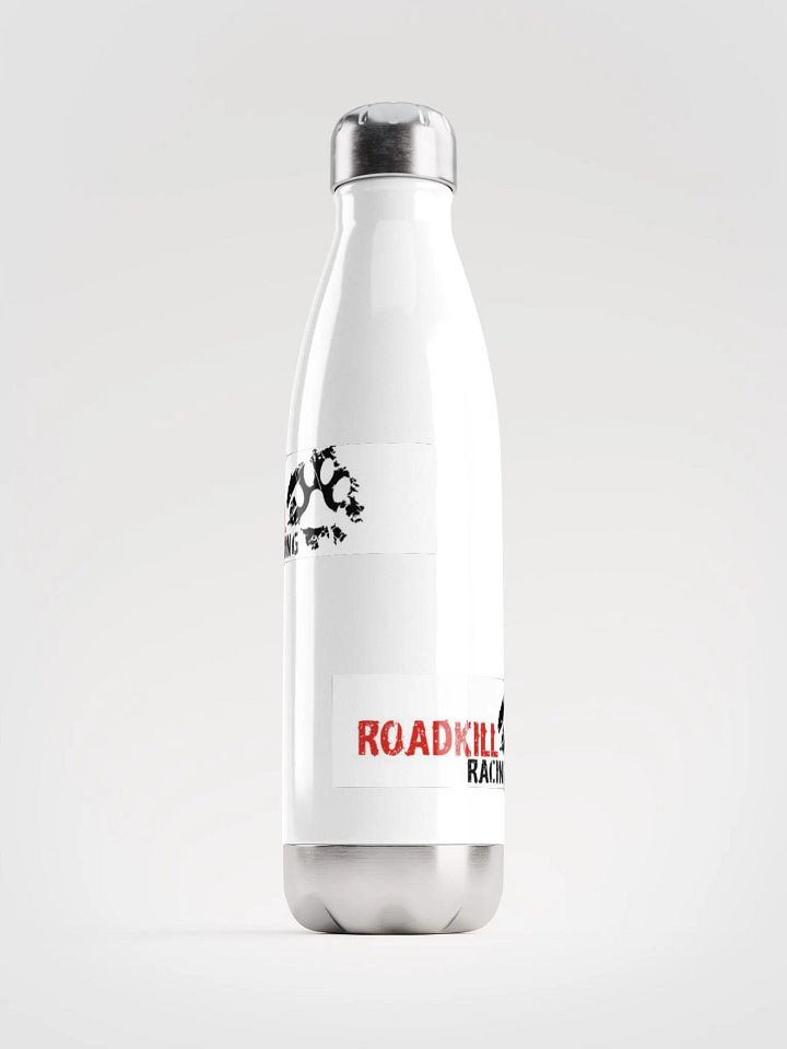 White steel pawprint logo bottle product image (1)