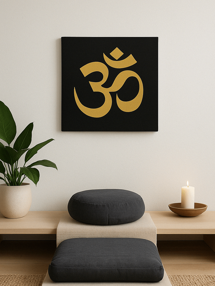 Om Symbol Canvas Print – Minimalist Wall Art for Meditation, Yoga & Spiritual Decor product image (3)