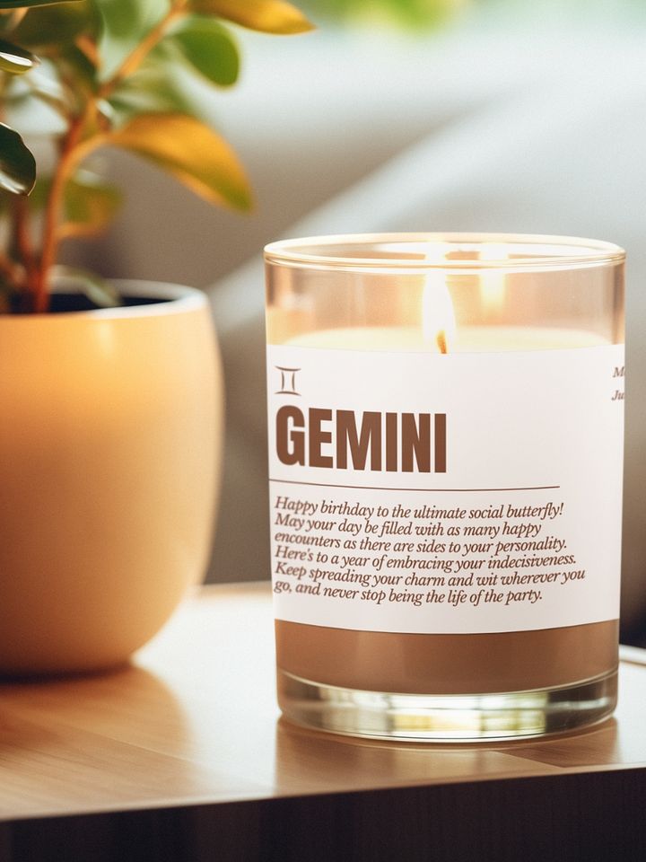 Funny Astrology Gemini Candle, Birth Month Gift For A Friend product image (2)