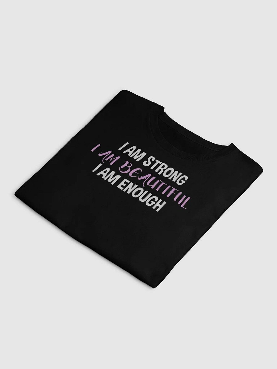 Black Crop Top - "I am strong, I am beautiful, I am enough" product image (4)