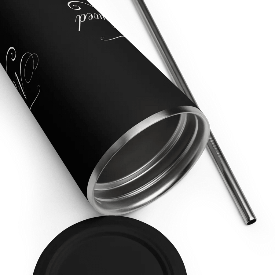 Tumbler with Straw - Nearlywed - White Text product image (15)
