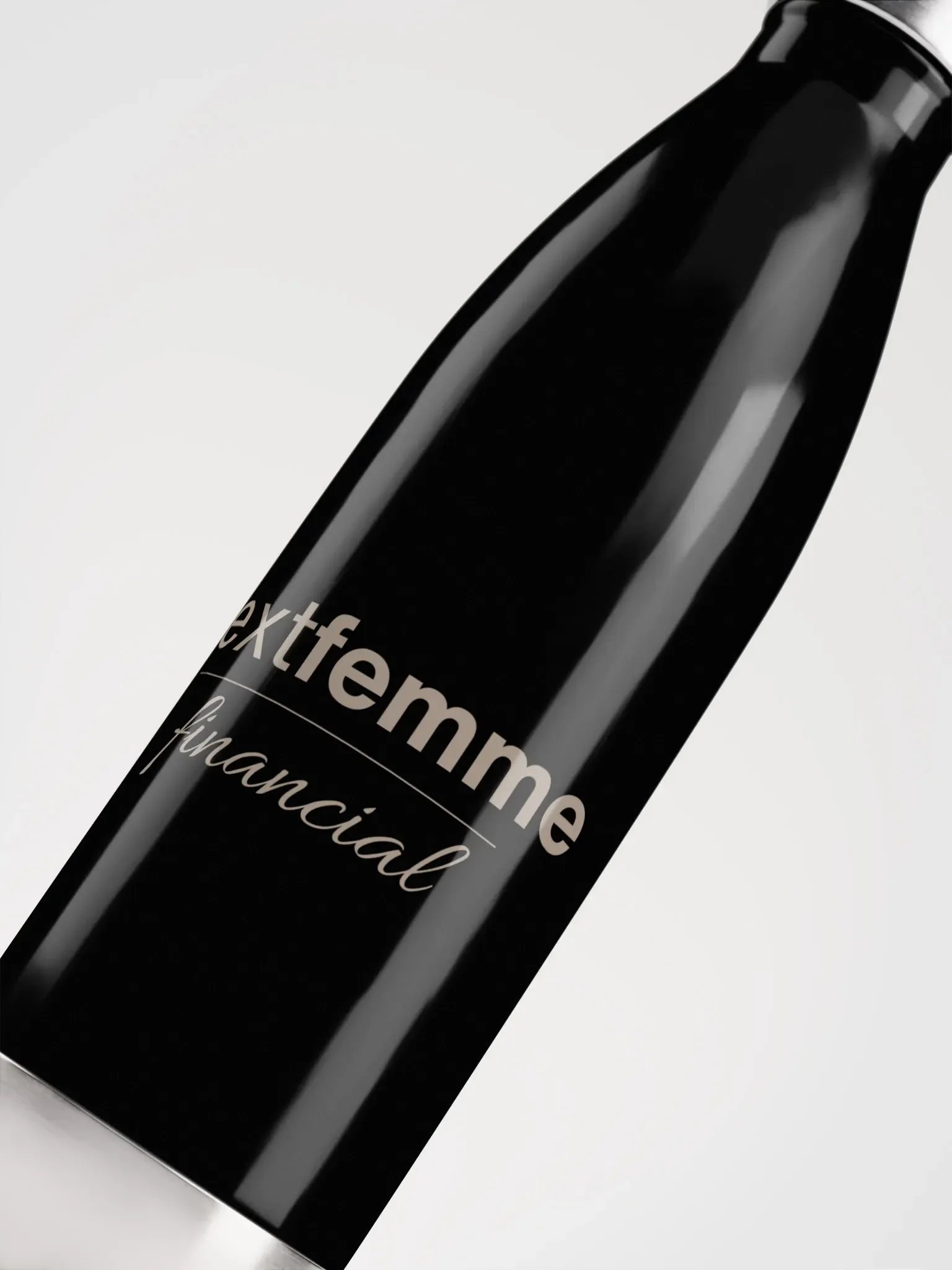 Stainless Steel Elegance Water Bottle with Taupe Logotype product image (5)