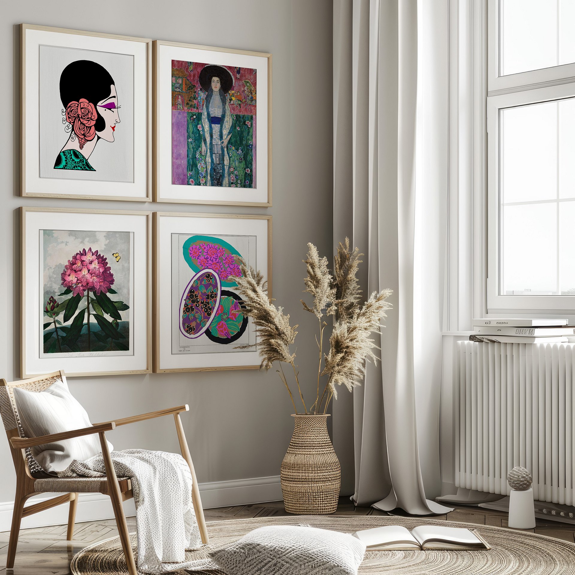 Eclectic Pink Flamingo Gallery Wall Set of 11 DIGITAL Prints product image (6)