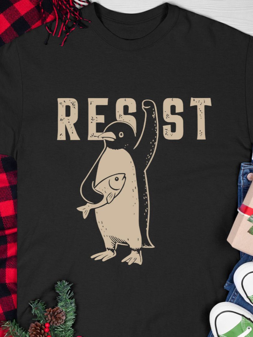 Resist Penguin T-shirt product image (1)
