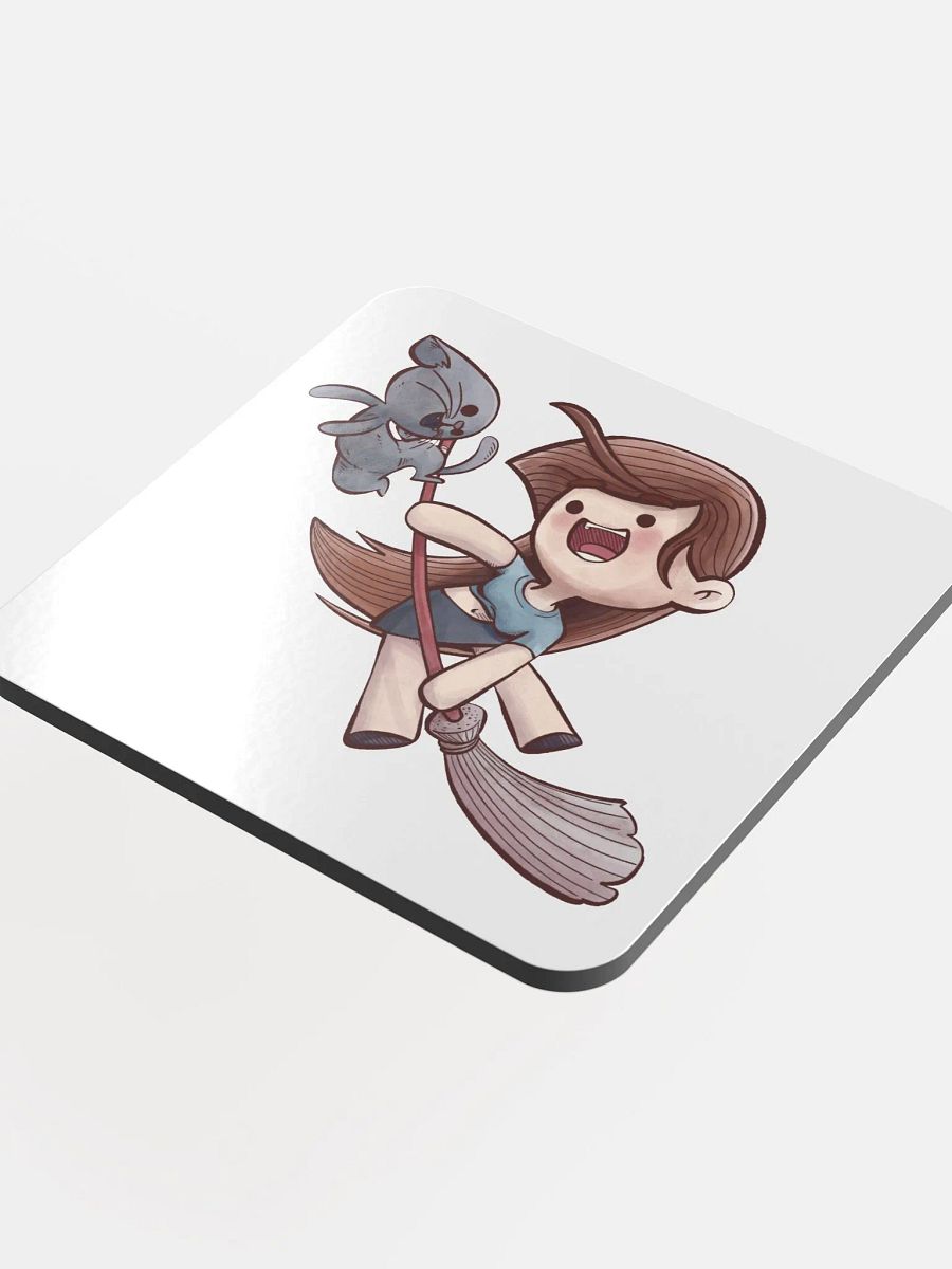 She & Her Pet | Glossed Cork Coaster product image (4)