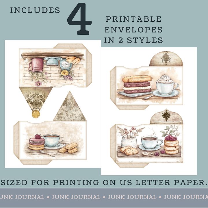 Coffee & Biscuits - Printable Envelopes V5 product image (2)