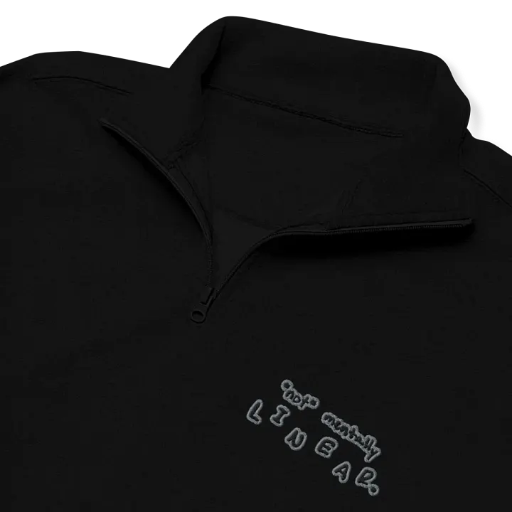 *not* mentally linear. (smoke design) embroidered quarter zip product image (1)