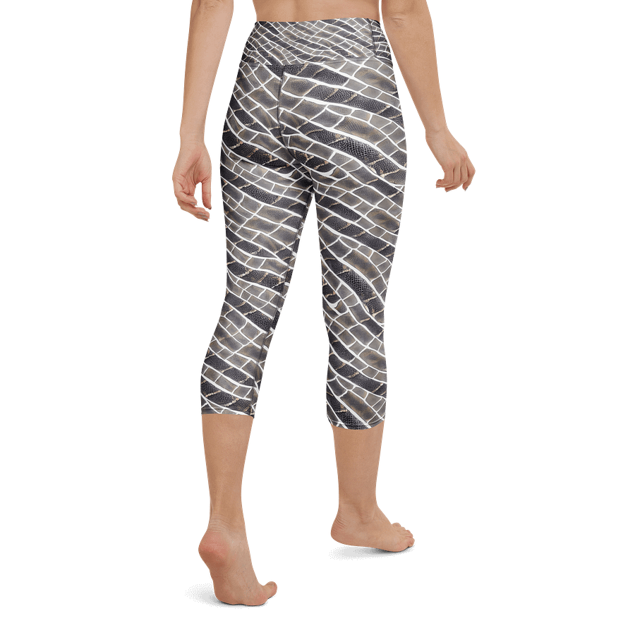 Grey Snake Skin Capri Leggings product image (3)