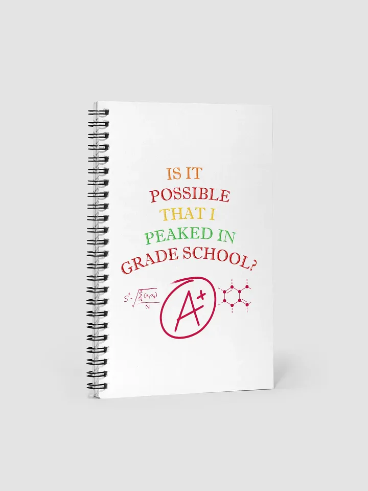 Is It Possible That I Peaked In Grade School? Spiral Notebook product image (1)