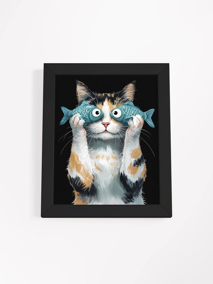 Whimsical Calico Cat Framed Poster product image (2)