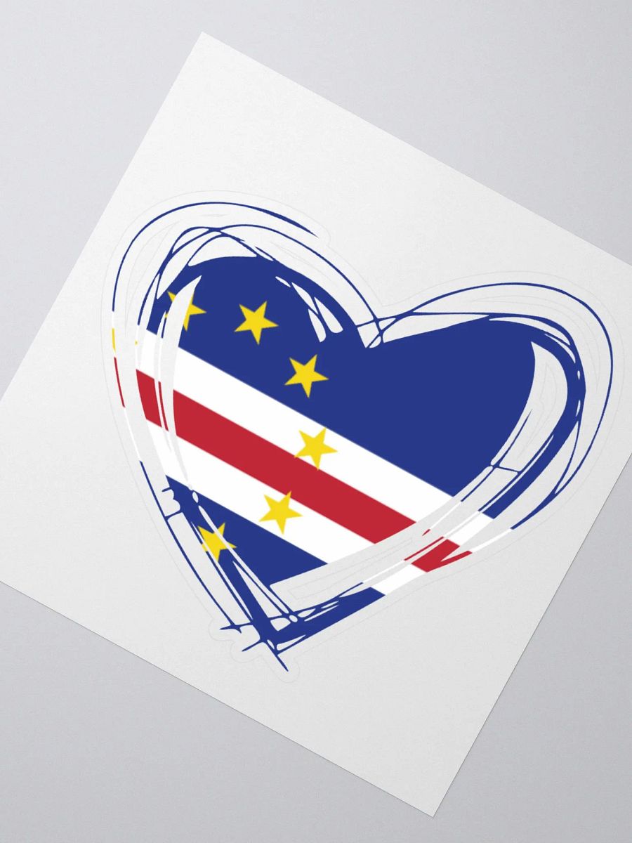Cape Verde Heart Flag Sticker product image (6)