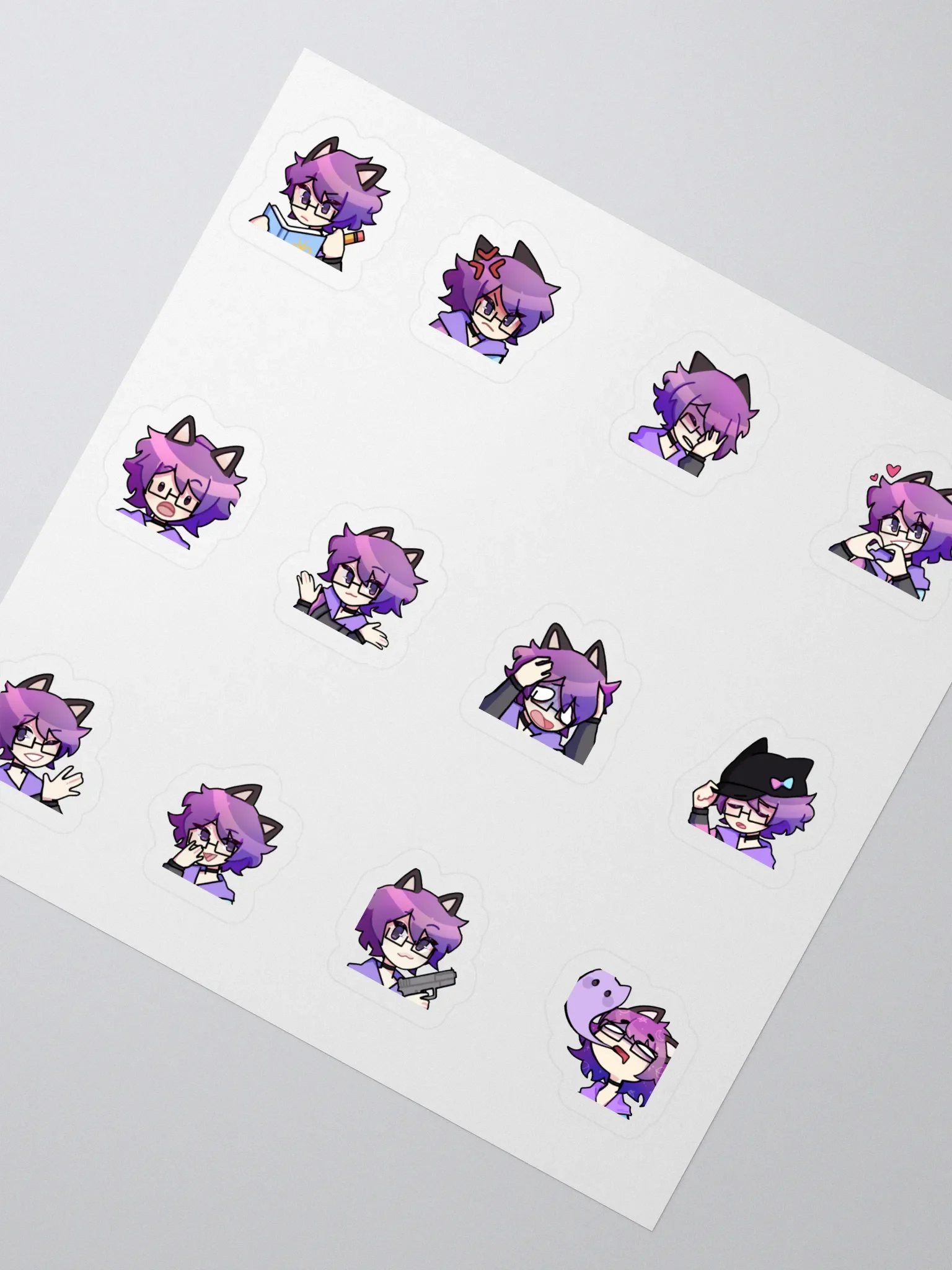 KosmicKitsune Emote Sticker Sheet product image (2)