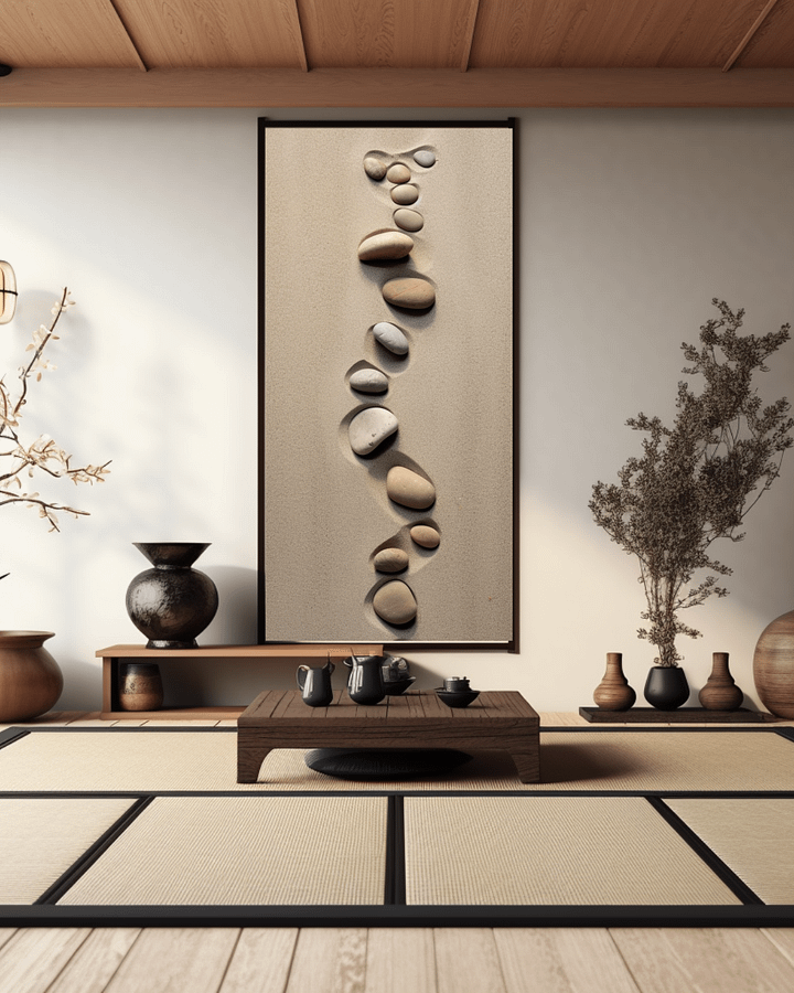 Zen Pebbles Framed Matte Wall Art Canvas product image (2)