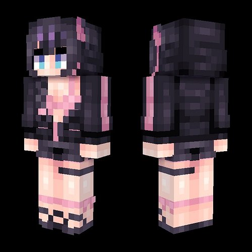 My custom Minecraft skin is finished 🥰🎉 https://linktr.ee/slyval