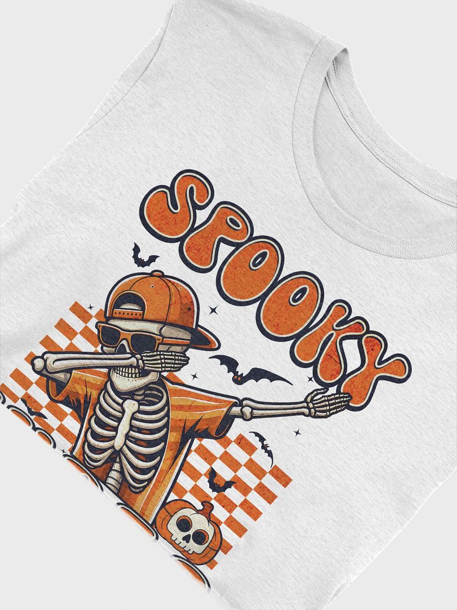 Retro Spooky Vibes Dabbing Skeleton Halloween Design T-Shirt product image (4)
