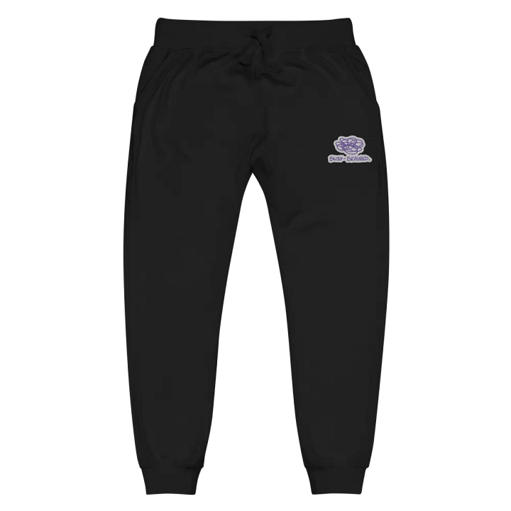 BUSY-BRAINED (purple bubble design) embroidered fleece joggers product image (2)