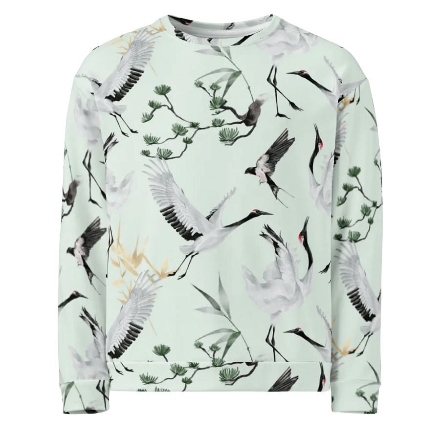 “Botanical Elegance” for your shirt design? The delicate floral and bird print in soft, muted colors gives it a sophisticated and nature-inspired vibe. product image (7)