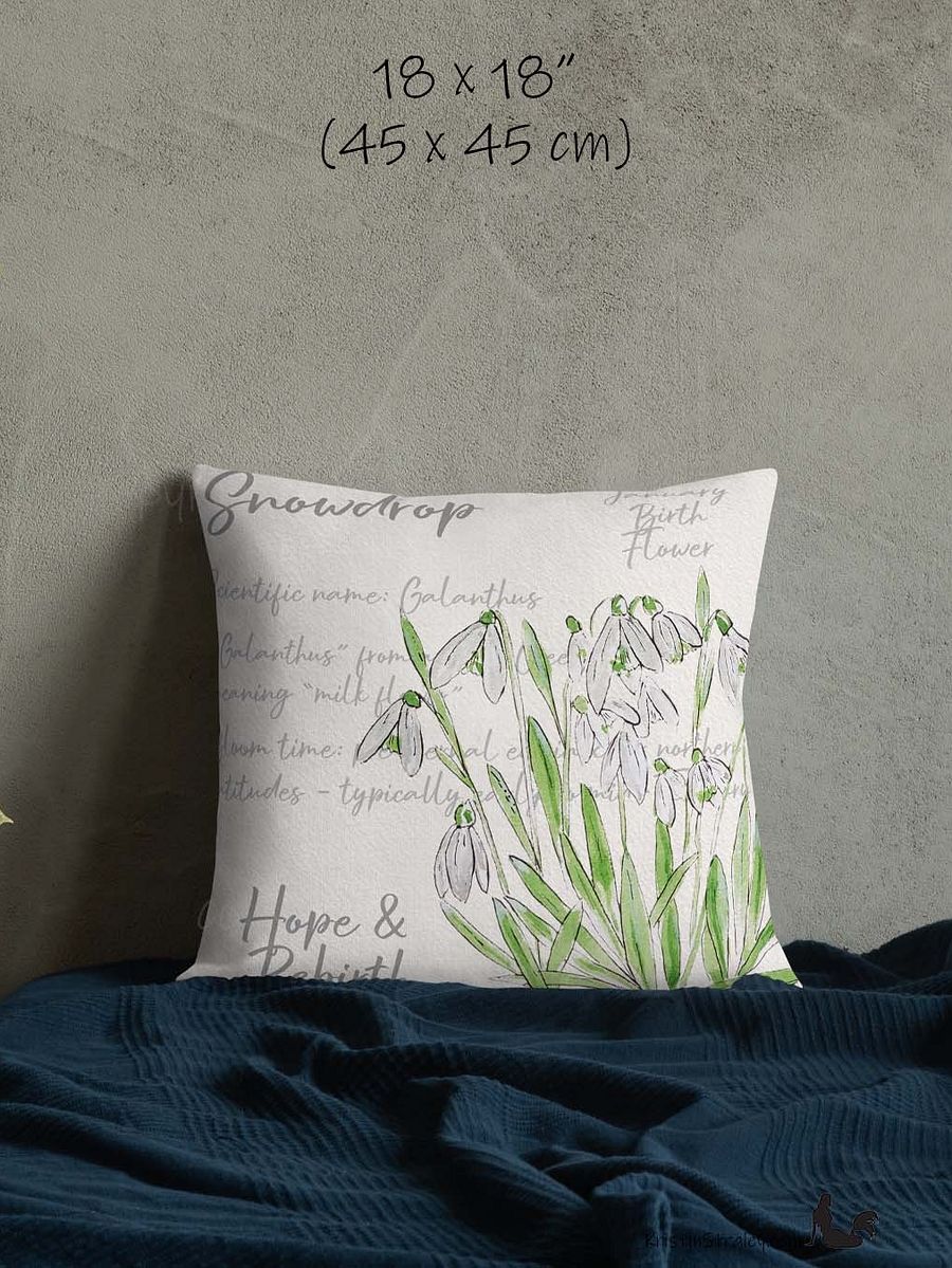 Snowdrop Flowers Premium Pillow Case product image (5)