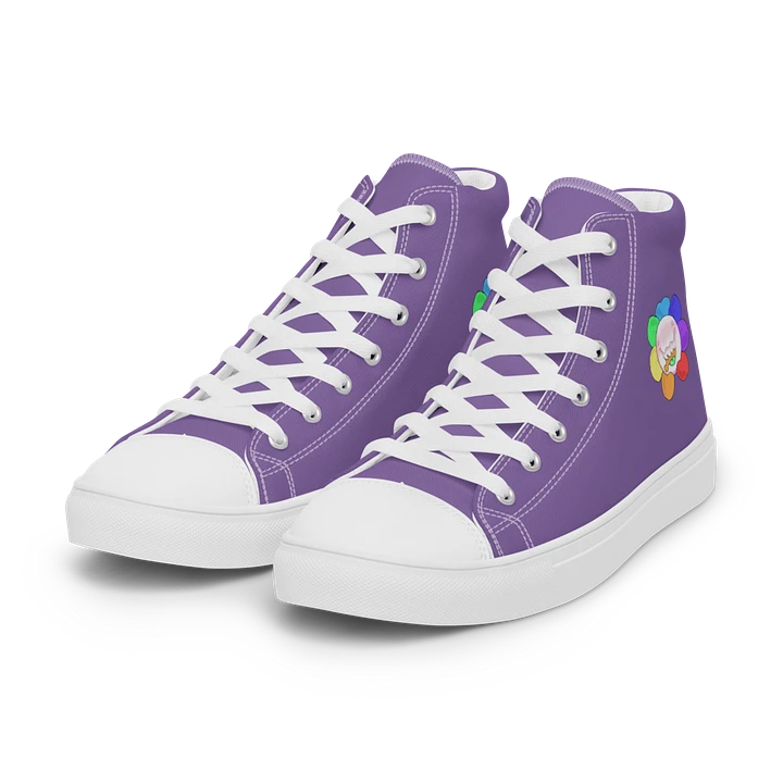 Purple and White Flower Sneakers product image (2)