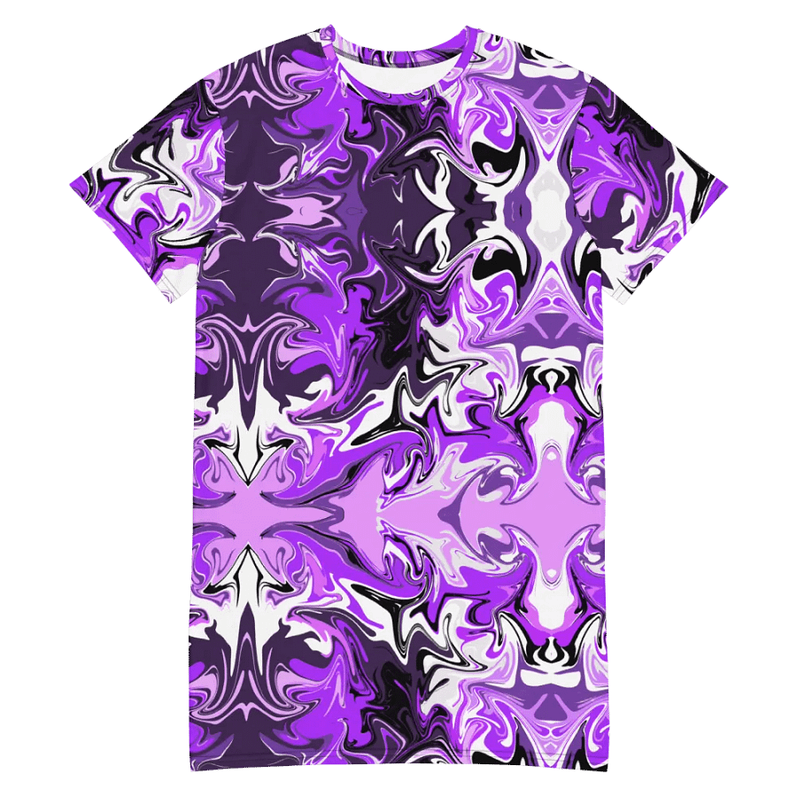 Purple Swirl Pattern T-Shirt Dress product image (2)