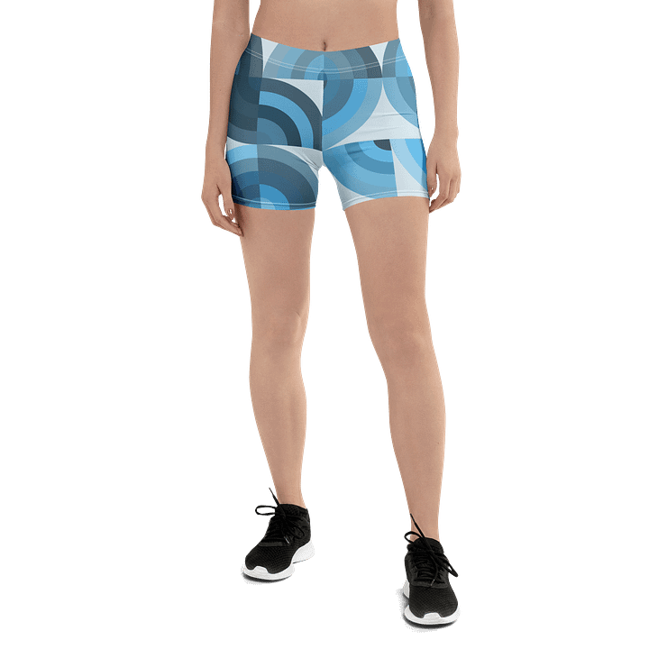 Swirling Blue Geometric All-Over Print Shorts product image (1)