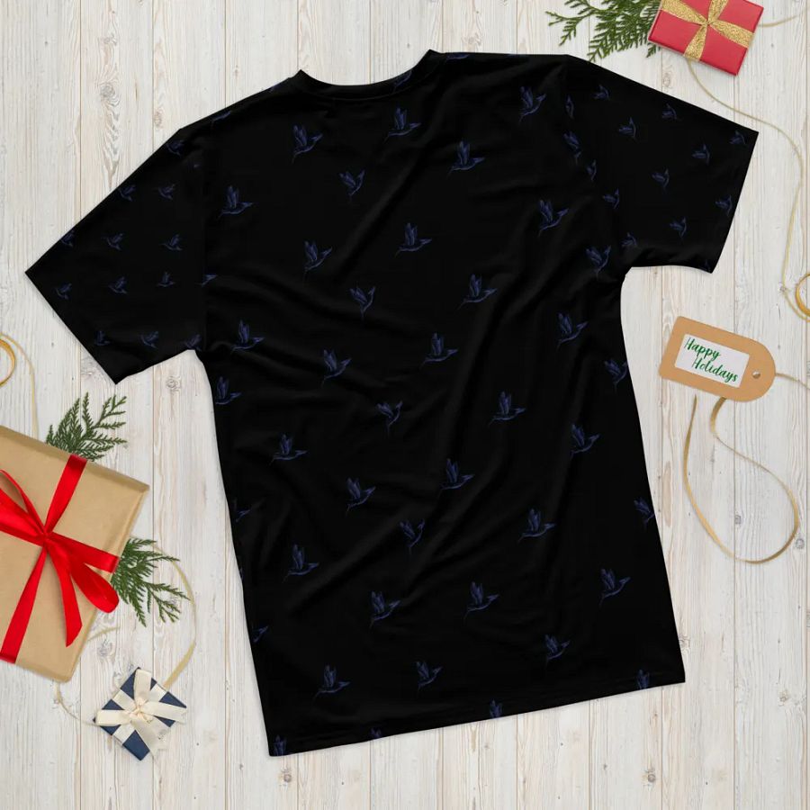 humming birds on black t shirt product image (11)