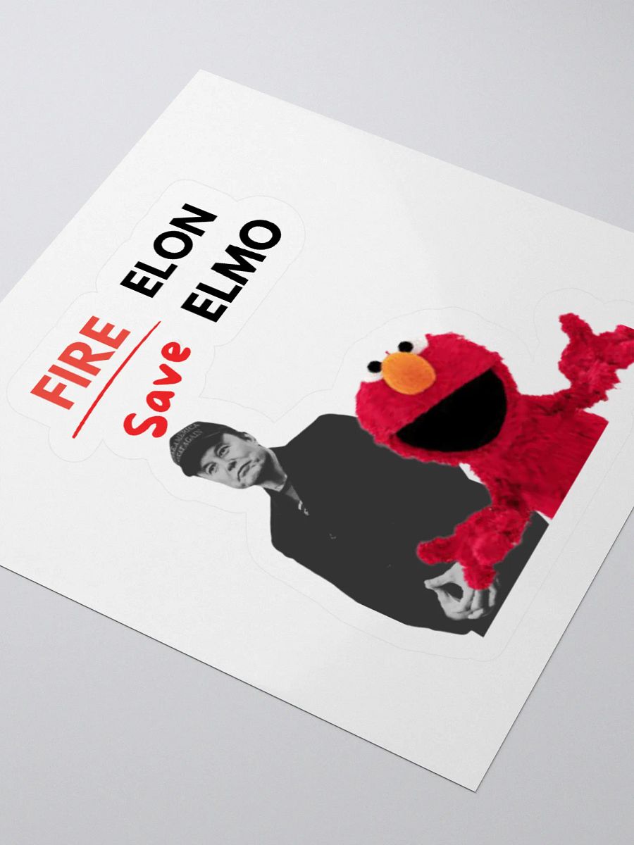FIRE ELON SAVE ELMO Sticker product image (9)